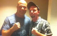 James Ellsworth With New Hall of Famer Kurt Angle