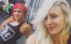 Becky And Charlotte Taking A Break At The Gym