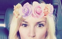 Renee Getting Flowery With The Snapchat Filter