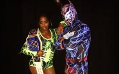 Naomi and Sin Cara Looking Absolutely ELECTRIC
