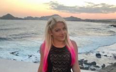 Alexa Bliss In Black Lace At The Beach