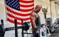 The Rock Having A Very Patriotic Workout Sesh