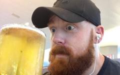 A Large Beer For A Large Lad