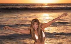 Lillian Garcia In A Swimsuit In The Sunset