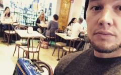 Baron Corbin Having Lunch With His New Best Friend