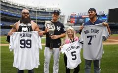 Braun, Alexa and Big Cass Hanging Out With Aaron Judge At Yankee Stadium