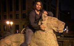 Dalton Castle Rides A Statue