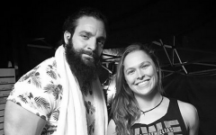 Ronda Rousey Walks With Elias