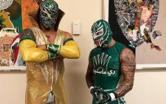 Sin Cara And Rey Mysterio Jr In Saudi Arabia