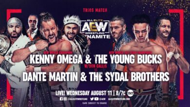AEW Dynamite Results 8/11/21 Kenny Omega and The Young Bucks vs. Dante Martin and The Sydal Brothers