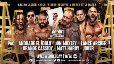AEW Dynamite 10/6/21 Results TNT Championship Sammy Guevara vs. Bobby Fish and Casino Ladder Match