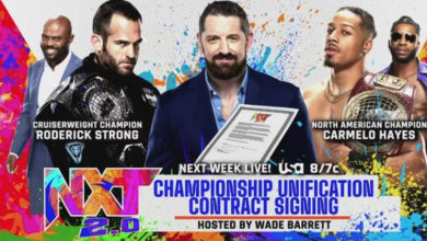WWE NXT Results For 12/28/21 Contract Signing Roderick Strong and Carmelo Hayes and Jones vs. Waller