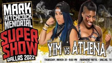Mark Hitchcock Memorial Supershow 2022 Results (3/31): Mia Yim vs. Athena, Dirty Dishes Match, More