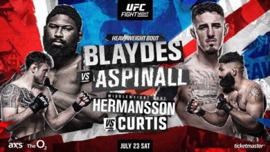 UFC London Results, Live Coverage, And Discussion: Curtis Blaydes Defeats Tom Aspinall After Injury In Main Event
