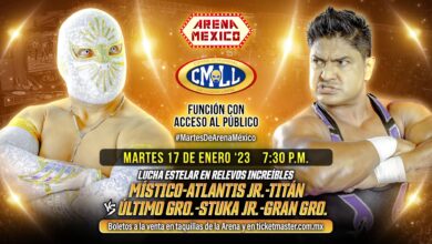 CMLL Martes de Arena México (1/17/2023) Results: Mistico, Titan, Stuka Jr, Ultimo Guerrero Compete