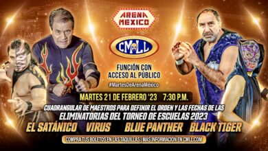 CMLL Martes de Arena Mexico (2/21/2023) Results: Atlantis, Blue Panther, Black Tiger & More Compete.