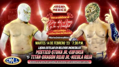 CMLL Martes de Arena Mexico (2/14/2023) Results: Mistico, Titan & More In Action on Valentine’s Day.