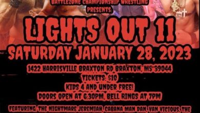 Battlezone Championship Wrestling Lights Out 11 Results (1/28)
