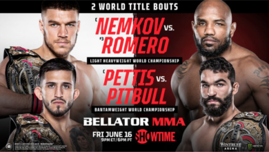 Vadim Nemkov-Yoel Romero, Sergio Pettis-Patrício Pitbull Title Fights Headline Bellator’s Return To Chicago In June