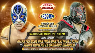 CMLL Martes de Arena Mexico (3/14/2023) Results: Rocky Romero in Trios Tag Action, Atlantis Competes