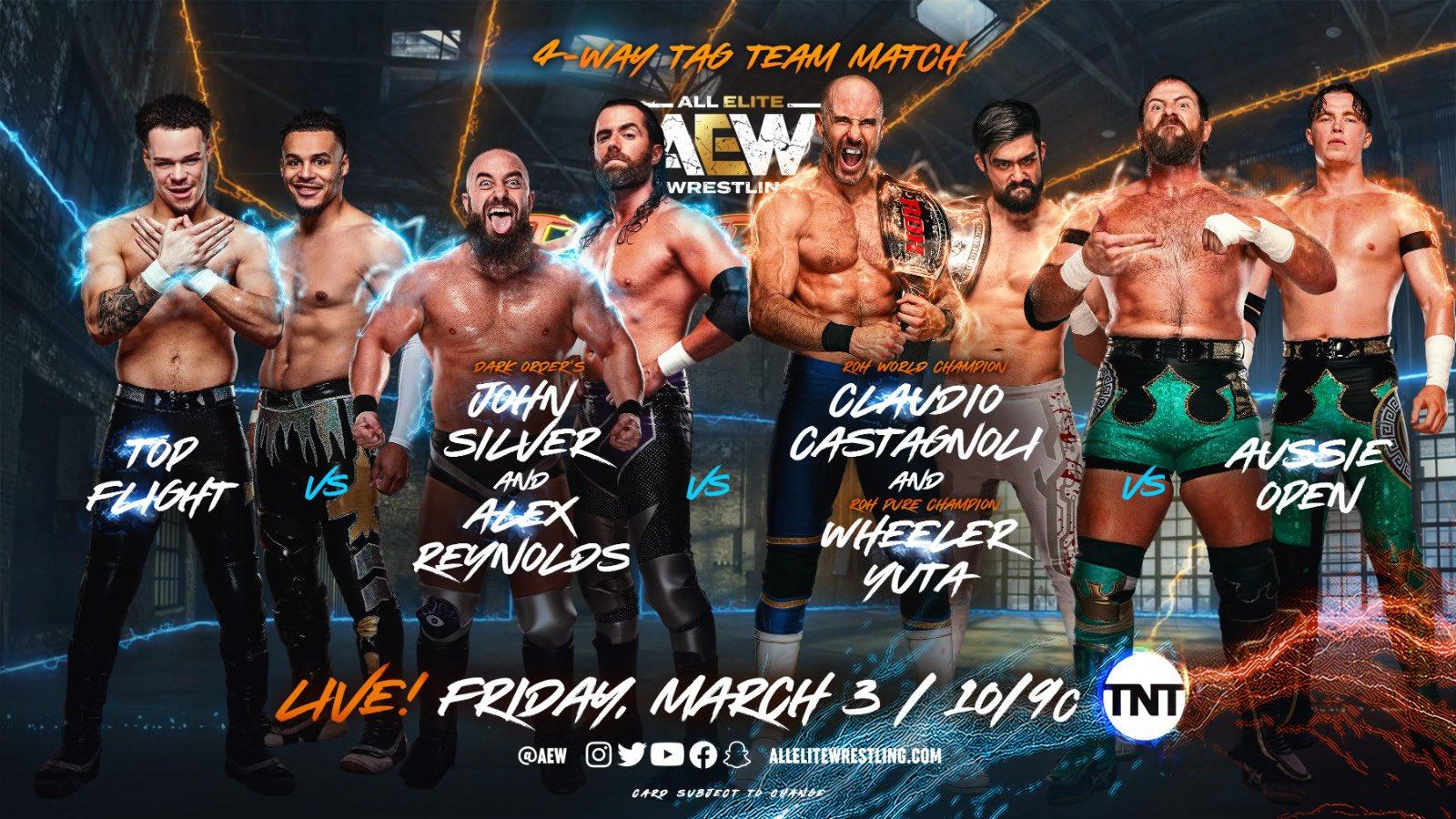 Top Flight, Aussie Open, Dark Order And Castagnoli/Yuta To Face Off In Four-Way On 3/3 AEW Rampage