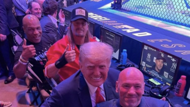 WWE Hall Of Famers Donald Trump, Kid Rock, And Mike Tyson Attend UFC 287