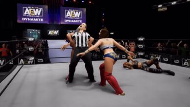 AEW Fight Forever Gameplay Footage Shows Aubrey Edwards Being Attacked And Breakable LED Video Walls