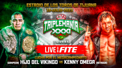 AAA Triplemania 31 Tijuana (7/15/2023) Results: Vikingo vs Kenny Omega, LA Park & RUSH Team Up, More