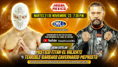 CMLL Martes de Arena Mexico (11/21/2023) Results: Mistico, Titan & Valiente Team; Flip Gordon Set