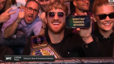 Logan Paul Attends UFC 295 With WWE US Title, Misspells Dominik Mysterio’s Name In Shout Out