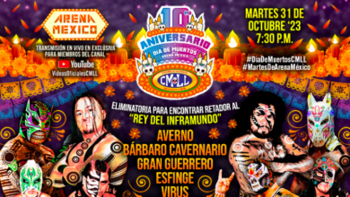 CMLL Martes de Arena Mexico (10/31/2023) Results: Rey Del Inframundo Eliminator, Templario, More Set