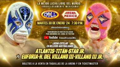 CMLL Martes de Arena Mexico (1/30/2024) Results: Atlantis, Ola Negra, Villanos, Flip Gordon, More