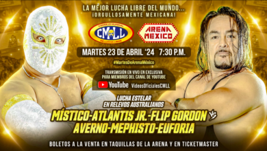 CMLL Martes de Arena Mexico (4/23/2024) Results: Místico, Atlantis Jr & Flip Gordon vs Infernales