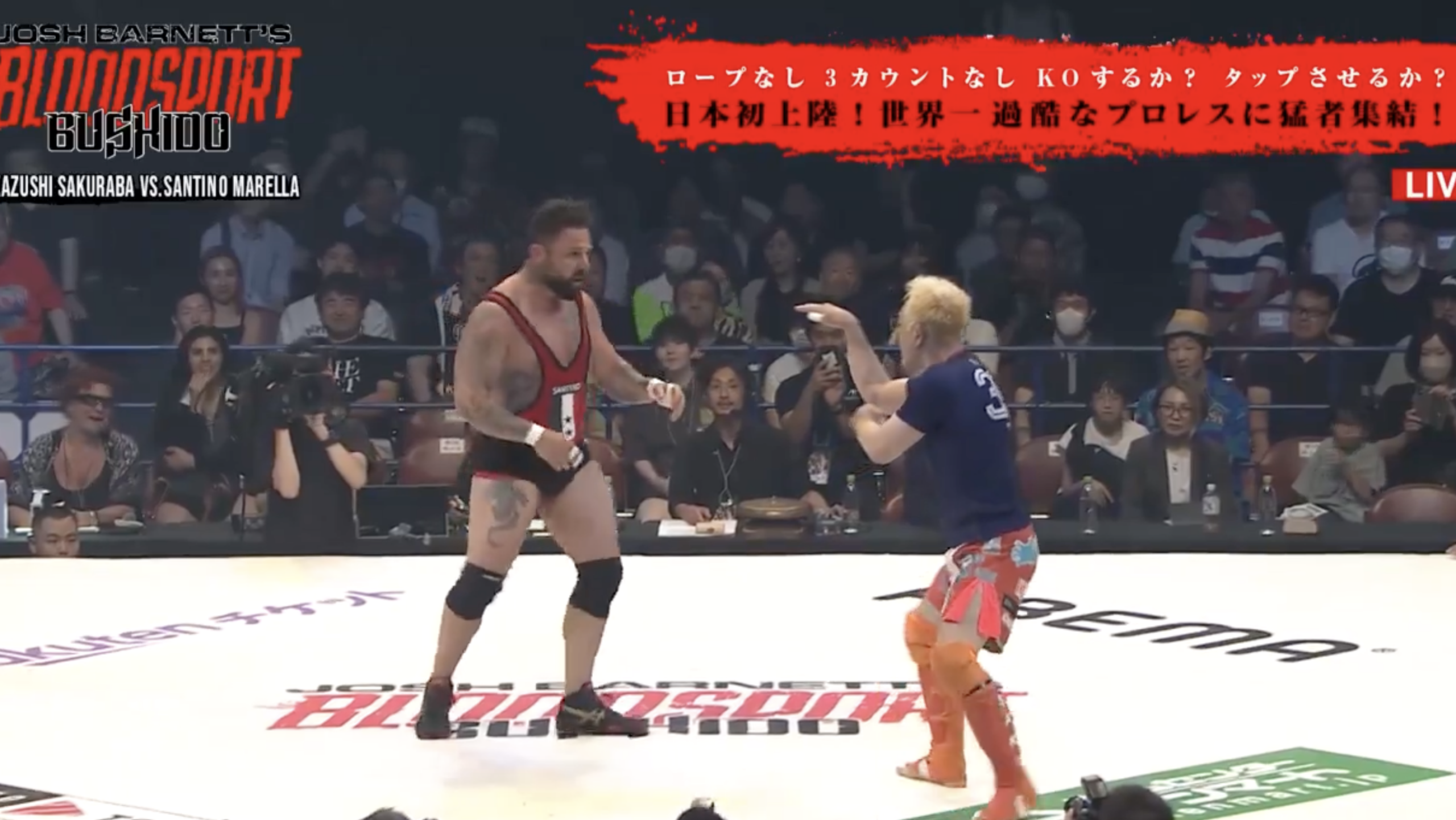Kazushi Sakuraba Submits Santino Marella At Bloodsport Bushido