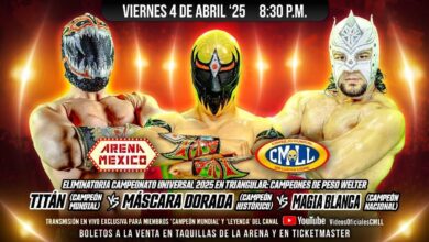 CMLL Viernes Espectacular (4/4/2025) Results: Titán vs. Máscara Dorada vs. Magia Blanca, More Set