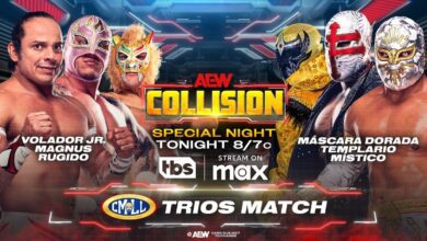 Volador Jr., Magnus & Rugido vs. Místico, Máscara Dorada & Templario Added To 5/22 AEW Collision Lineup