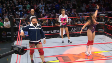 Jimmy Korderas Referees Santino Marella/Arianna Grace vs. Robert Stone/Victoria Crawford Tag Match On TNA iMPACT
