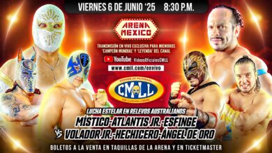 CMLL Viernes Espectacular (6/6/2025) Results: Místico, Atlantis Jr. & Esfinge Team Up, More Set