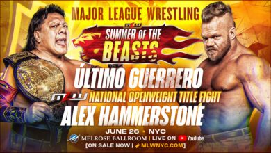 Último Guerrero Defending MLW National Openweight Championship Against Hammerstone At Summer Of The Beasts