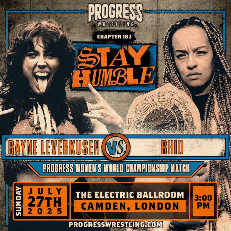 Rhio To Defend PROGRESS Women’s Title vs Rayne Leverkusen At Chapter 182: Stay Humble