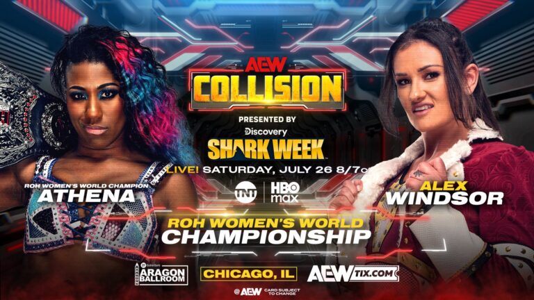 Athena Defending ROH Women’s World Championship Against Alex Windsor On 7/26 AEW Collision