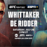 UFC Fight Night: Robert Whittaker vs. Reinier de Ridder Results (7/26)