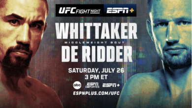 UFC Fight Night: Robert Whittaker vs. Reinier de Ridder Results (7/26)
