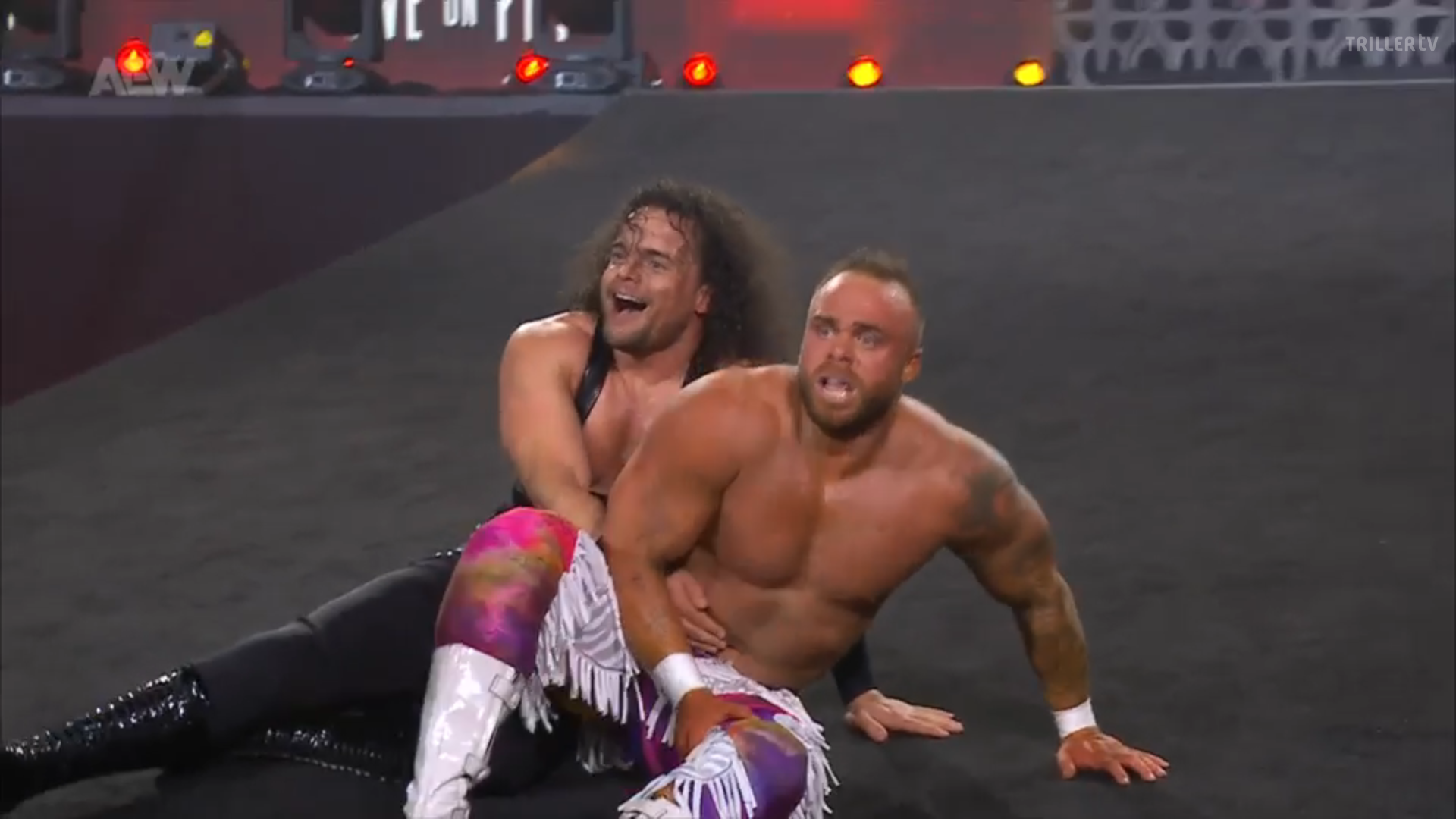 Juice Robinson and Austin Gunn of the Bang Bang Gang advanced in AEW's World Tag Title Tournament on July 26 Collision