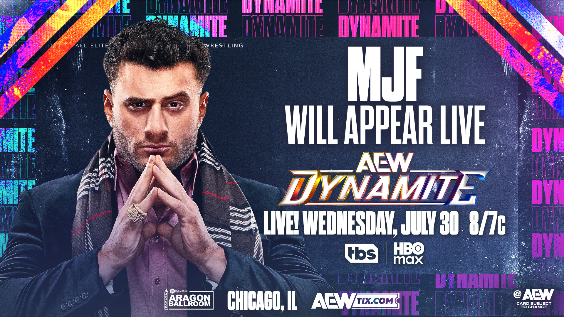 Maxwell Jacob Friedman (MJF) will appear live on the next episode of AEW Dynamite.