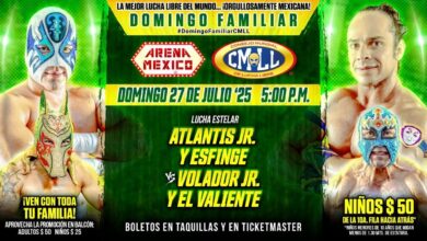 CMLL Domingo Familiar Results (7/27/2025): Atlantis Jr., Esfinge, More