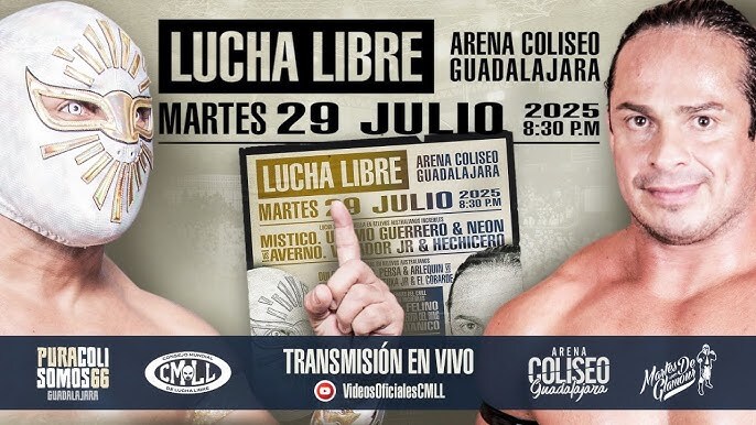 CMLL Martes de Glamour Results (7/29/2025): Sky Team, Volador Jr., Hechicero, More