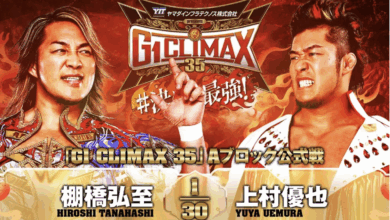 NJPW G1 Climax 35 Night 9 Results (8/1): Hiroshi Tanahashi vs. Yuya Uemura