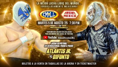 CMLL Martes de Arena Mexico Results (8/5/2025): Atlantis Jr. vs. Difunto, More