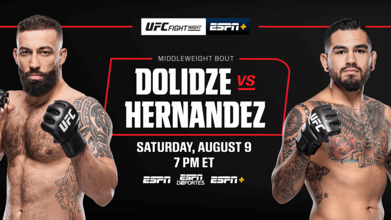 UFC on ESPN: Dolidze vs. Hernandez Odds Courtesy Of MyBookie